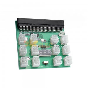 Module de Conversion de puissance serveur 1600W avec 12 connecteurs 6pin carte d'alimentation de carte graphique pour BTC Mining Bitcoin Mine
