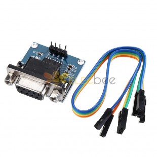 2pcs DC5V MAX3232 MAX232 RS232 To TTL Serial Communication Converter Module With Jumper Cable for Arduino - products that work with official for Arduino boards