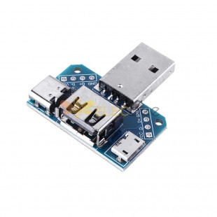 30 peças placa adaptadora USB macho para fêmea micro tipo C 4P 2,54 mm conversor de módulo USB4