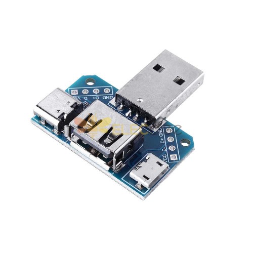 30 Stück USB-Adapterplatine Stecker auf Buchse Micro Type-C 4P 2,54 mm USB4-Modul-Konverter