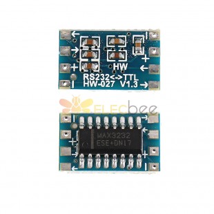 Adaptador de placa de módulo convertidor Mini RS232 a TTL, 3 uds., MAX3232, 120 kbps, 3-5V, puerto serie