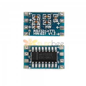 50 Uds Mini RS232 a TTL módulo convertidor adaptador de placa MAX3232 120kbps 3-5V puerto serie