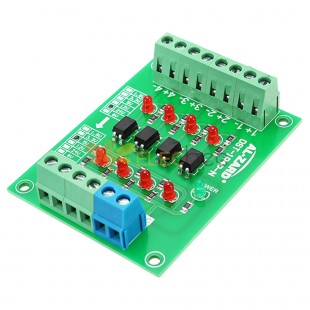 5Pcs 24V轉5V 4通道光耦隔離板隔離模塊PLC信號電平電壓轉換板4Bit