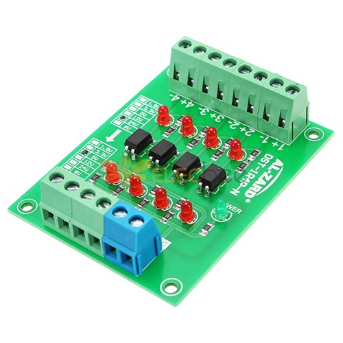 5 قطعة 24 فولت إلى 5 فولت 4 قناة Optocoupler لوحة عزل وحدة معزولة PLC مستوى إشارة الجهد محول مجلس 4Bit