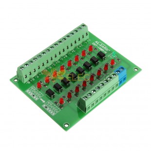 Módulo de aislamiento de optoacoplador de 8 canales, 12V a 3,3 V, placa de conversión de voltaje de nivel de señal PLC, DST-1R8P-N de salida NPN