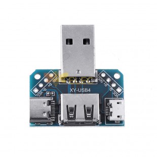 Placa adaptadora USB Macho a hembra Micro Tipo-C 4P 2.54mm Convertidor de módulo USB4