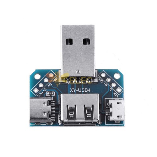 Carte Adaptateur USB Mâle à Femelle Micro Type-C 4P 2.54mm Convertisseur de Module USB4