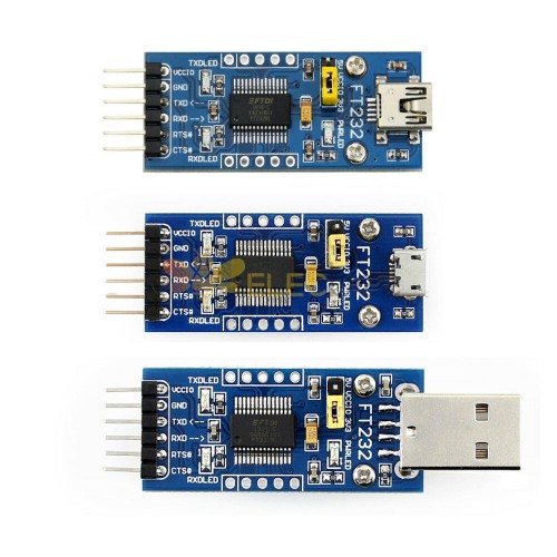 Модуль FT232 USB к последовательному USB к TTL Коммуникационный модуль FT232RL Mini/Micro/Type-A Port Flashing Board Type A