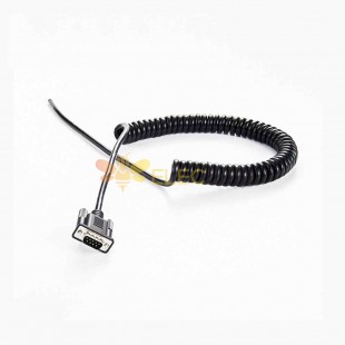 Cable espiral macho DB9 flexible para diversas aplicaciones