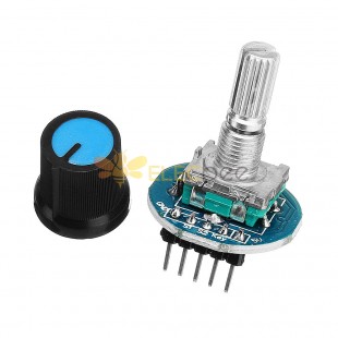 5pcs Rotating Potentiometer Knob Cap Digital Control Receiver Decoder Module Rotary Encoder Module for Arduino - products that work with official Arduino boards