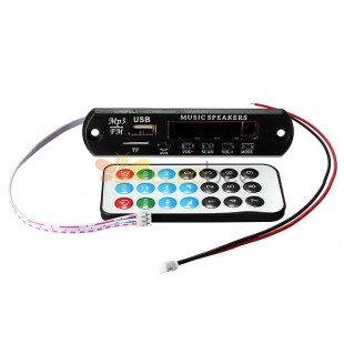 蓝牙MP3 WMA解码板12V无线音频模块USB TF收音机