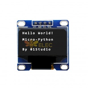 0,9-Zoll-OLED-Anzeigemodul MicroPython-Zubehör 3,3 V I2C für die pyBoard-Entwicklung