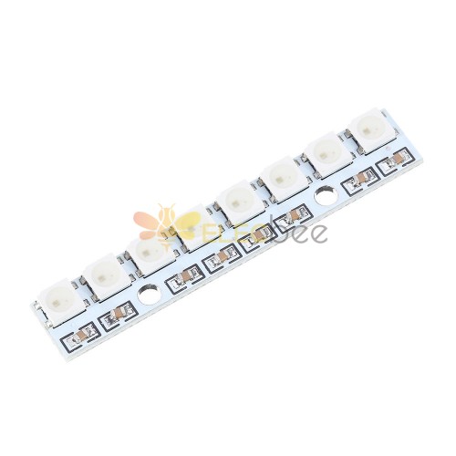 10 Stück 8-Kanal WS2812 5050 RGB-LED-Leuchten Eingebautes 8-Bit-Vollfarbtreiber-Entwicklungsboard für