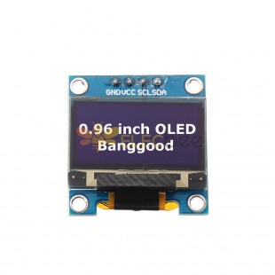 10pcs 白色 0.96 英寸 OLED I2C IIC 通信顯示器 128*64 LCD 模塊