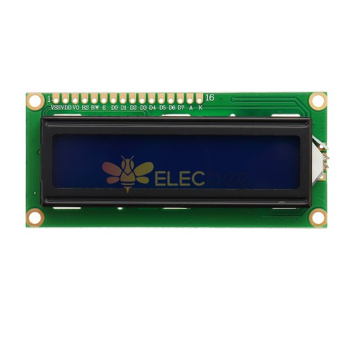 用於 Arduino 的 1 件 1602 字符 LCD 顯示模塊藍色背光 - 與官方 Arduino 板配合使用的產品