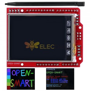 Módulo de pantalla TFT LCD de 2,4 pulgadas, protector de pantalla táctil ILI9340 IC, Sensor de temperatura integrado + bolígrafo para UNO R3/Mega 2560