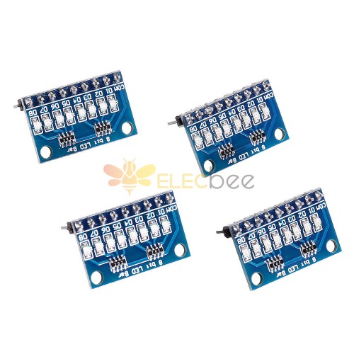 3,3 V 5 V 8 bits azul/vermelho ânodo comum/cátodo LED módulo de exibição do indicador kit DIY