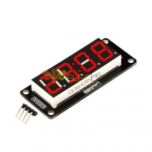 3 Stück 4-stellige LED-Anzeigeröhre 7 Segmente TM1637 50 x 19 mm Rot Uhranzeige Doppelpunkt für Arduino