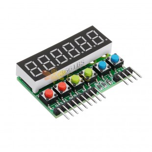 3pcs TM1637 6-Bits Tube LED Display Key Scan Module DC 3.3V To 5V Digital IIC Interface for Arduino