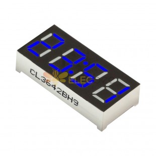 5 Stück 0,36 Zoll 4-stellige LED 7 Segmente blaue Uhranzeigeröhre 30 * 14 mm Modul gemeinsame Anode