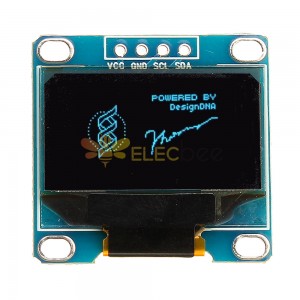 5 Stück 0,96 Zoll 4Pin IIC I2C SSD136 128x64 DC 3V-5V blaues OLED-Anzeigemodul