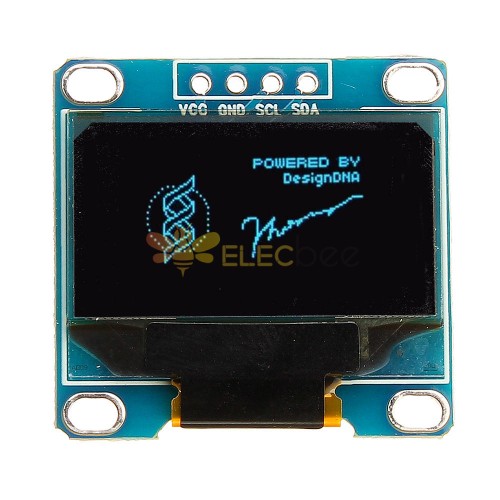 5 peças 0,96 polegadas 4 pinos IIC I2C SSD136 128x64 DC 3V-5V módulo de exibição OLED azul