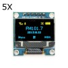 5Pcs 0.96 Inch 6Pin 12864 SPI Blue Yellow OLED Display Module