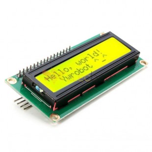 5 pièces IIC/I2C 1602 Module d'affichage LCD à rétroéclairage vert jaune