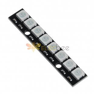 5Pcs Straight Board 8x 5050 RGB Холодный белый светодиодный дисплей со встроенным модулем драйверов