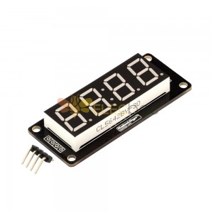 5 Stück 4-stellige LED-Anzeigeröhre 7 Segmente TM1637 50 x 19 mm Blau Uhranzeige Doppelpunkt für Arduino