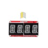 5 Stück 4-Bit Pozidriv 0,54 Zoll 14-Segment-LED-Digitalröhrenmodul Rot & Orange I2C-Steuerung