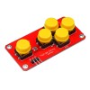 5pcs AD analoges Tastaturmodul Elektronische Bausteine ​​5 Tasten für Arduino