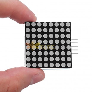 5 颗点阵 LED 8x8 无缝级联红色 LED 点阵 F5 显示模块，用于带 SPI 接口