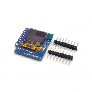5Pcs OLED Shield V2.0.0 For Wemos D1 Mini 0.66inch Inch 64X48 IIC I2C Two Button