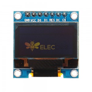 7Pin 0.96 英寸 OLED 显示屏 黄色 蓝色 12864 SSD1306 SPI IIC 串行液晶屏模块适用于 Arduino