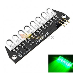 Module de lumière verte LED 8 bits 5 mm F5 Bright Board pour Arduino - produits compatibles avec les cartes officielles Arduino