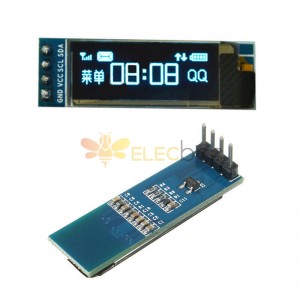 0.91 pollici 128x32 IIC I2C Blu OLED Display LCD Modulo fai da te SSD1306 Driver IC DC 3.3V 5V