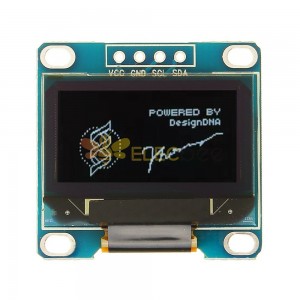 Módulo de exibição OLED IIC I2C de 0,96 polegadas 4 pinos branco 12864 LED para Arduino - produtos que funcionam com placas Arduino oficiais