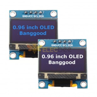 0,96-Zoll-OLED-I2C-IIC-Kommunikationsdisplay 128 * 64 LCD-Modul für Arduino - Produkte, die mit offiziellen Arduino-Boards funktionieren Blue