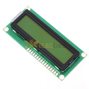 Módulo de pantalla LCD de 1602 caracteres con retroiluminación amarilla para Arduino: productos que funcionan con placas Arduino oficiales