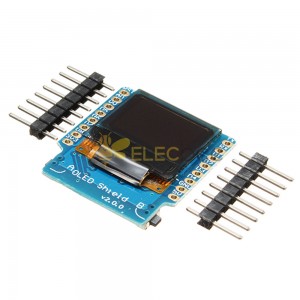 OLED Shield V2.0.0 Expansion Board For D1 Mini 0.66 Inch 64x48 IIC I2C Two Button