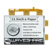 13.3 Inch e-Paper e-Ink Display HAT 1600x1200 Black and White 16 Grey Scales USB/SPI/I80