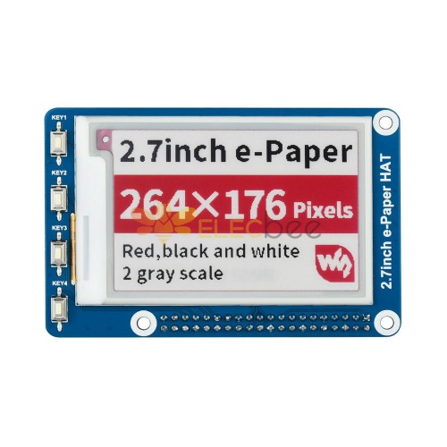 Pantalla de tinta de 2,7 pulgadas 264x176 Módulo de pantalla de papel electrónico Papel electrónico rojo, blanco y negro