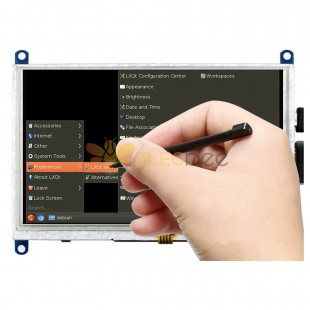 Écran tactile résistif du moniteur d'affichage à cristaux liquides de 5 pouces HDMI 800x480 pour le MINI PC