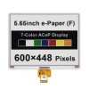 5.65 بوصة ACeP 7-Color E-Paper E-Ink Raw Display 600x448 بدون شاشة PCB SPI تشبه الورق