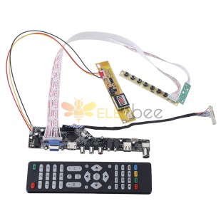 电视+HDMI+VGA+AV+USB+音频电视液晶驱动板控制器板DIY套件适用于15.4寸Lp154W01