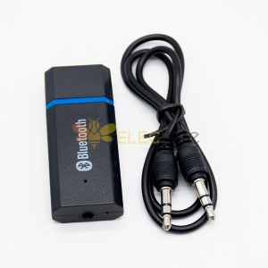 車載USB藍牙適配器藍牙5.0音頻接收器DIY音響黑色可通話AUX耳機