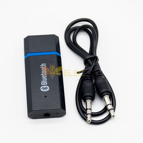 车载USB蓝牙适配器蓝牙5.0音频接收器DIY音响黑色可通话AUX耳机