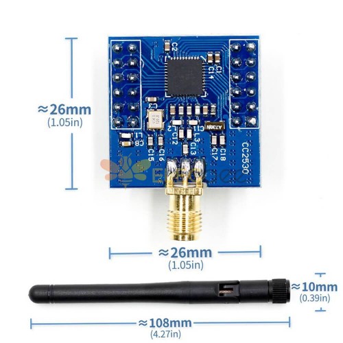 单片机开发板无线模块CC2530核心板Zigbee模块串口无线PCB安装