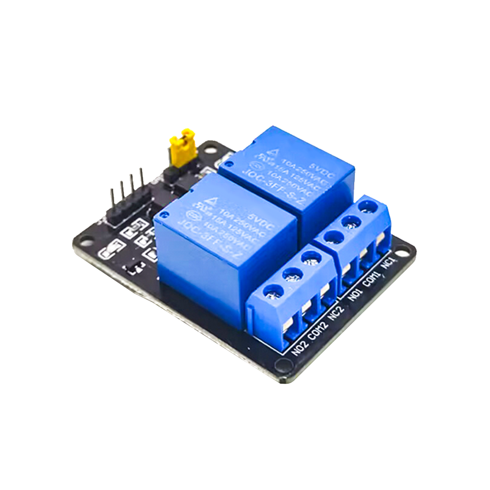继电器控制模块2路带光耦隔离5V/12V PCB安装螺丝固定扩展板